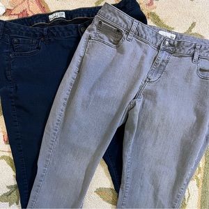2 pairs of stretchy Old Navy jeans.